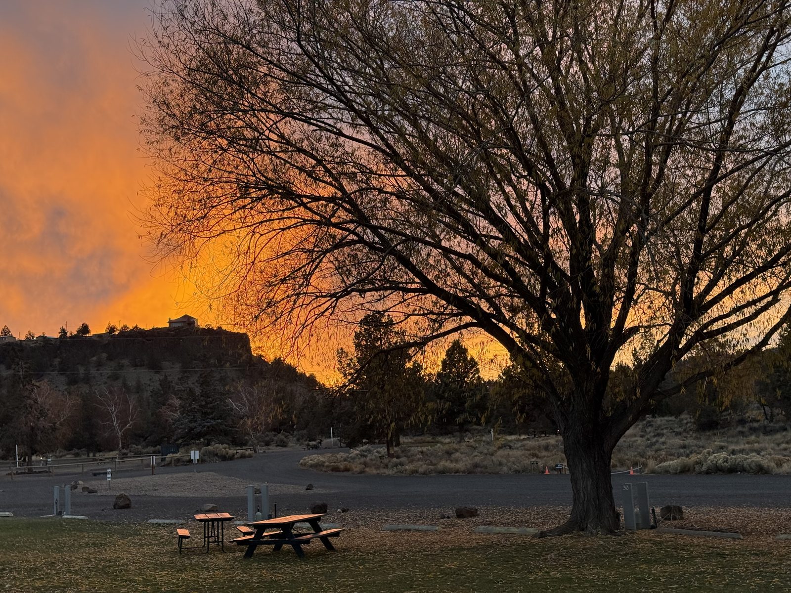 Winter sunset over the Crooked River Gorge